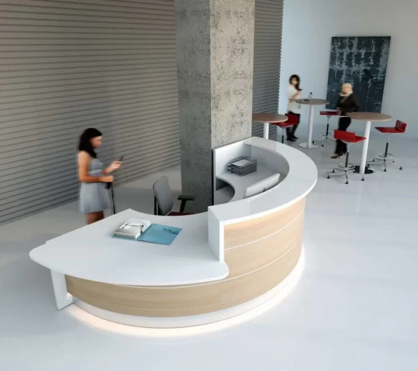 C Shaped reception table