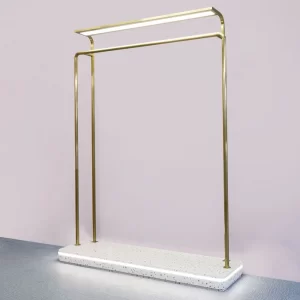 clothing rack with shelves
