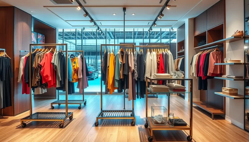 boutique clothing display fixtures