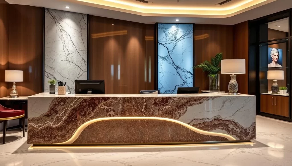 custom natural stone desk surfaces