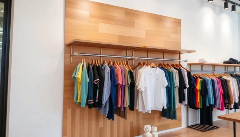 wall mounted clothing racks