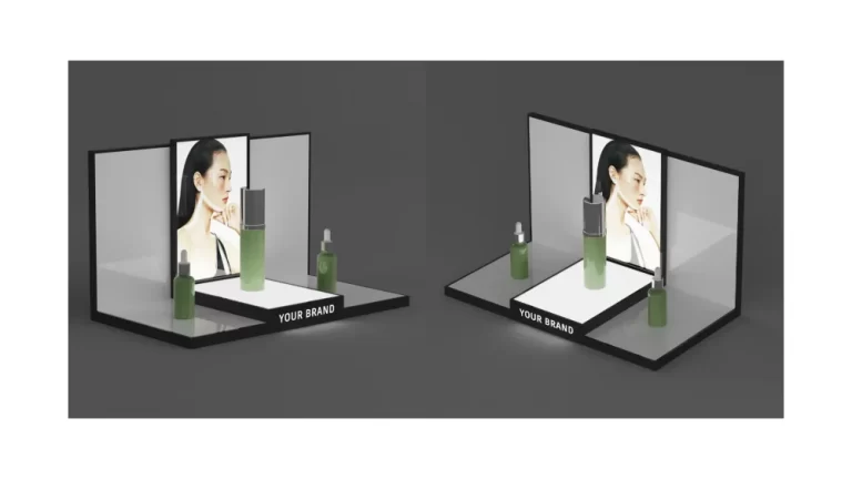 Acrylic makeup display stand