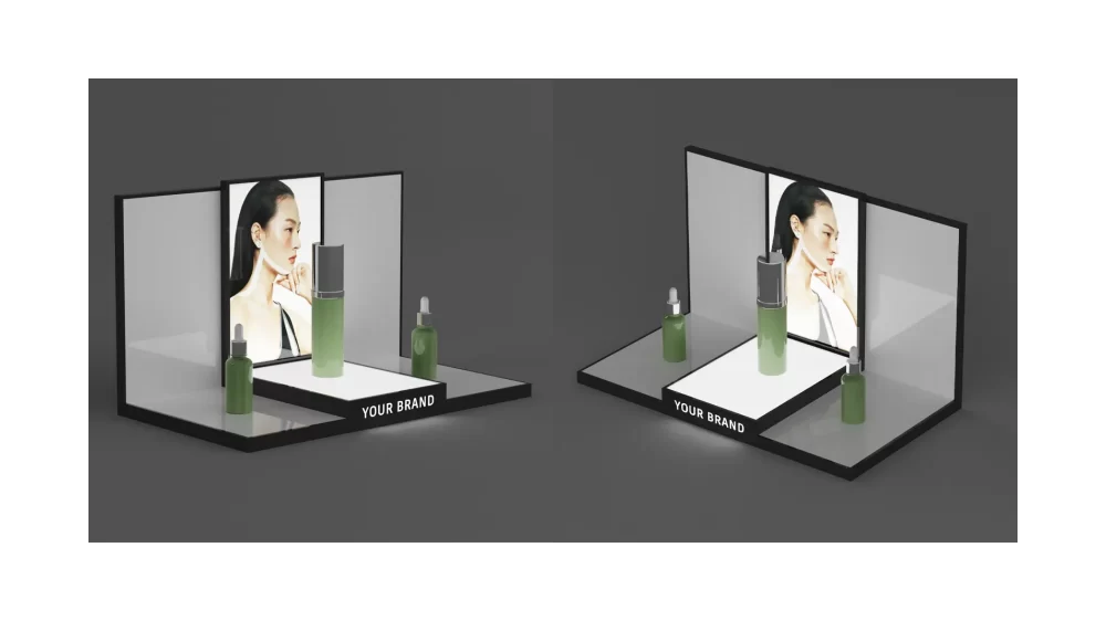Acrylic makeup display stand