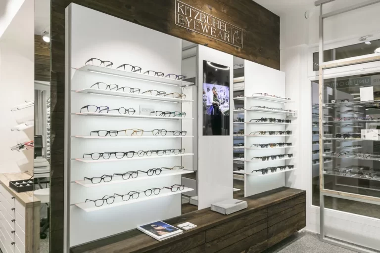 Sunglasses display wall